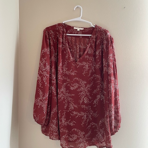 Fun2Fun - Women's Red Patterned Top - Picture 3 of 4